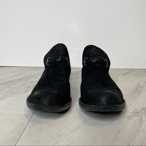 Born Sylvia Distressed Leather Black Bootie 7M - Picture 2 of 14